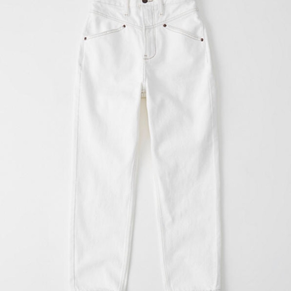 SOLD Abercrombie and Fitch White High Waist Jeans
